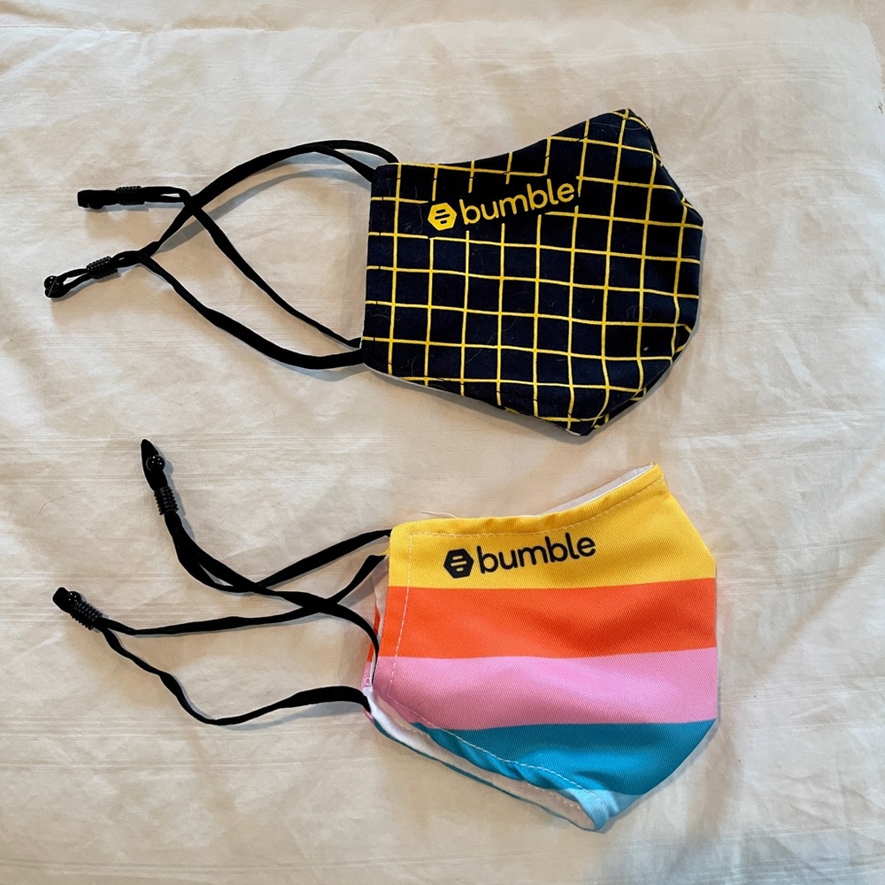 NWOT Set of 2 Bumble Masks